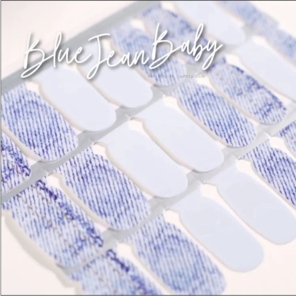 *Retired* Color Street: Blue Jean Baby | Denim Pastel Pale Spring Summer Design - Picture 9 of 13